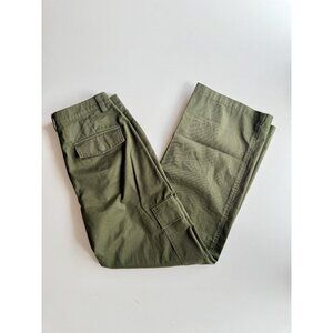 Aritzia GROUP BY BABATON Twain Olive Green Cotton Twill Cargo Pants, Size 8